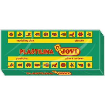 CAJA 15 PASTILLAS PLASTILINA 150 G VERDE OSCURO JOVI 7111