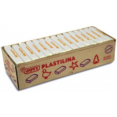 CAJA 15 PASTILLAS PLASTILINA 350 G BLANCO JOVI 7201