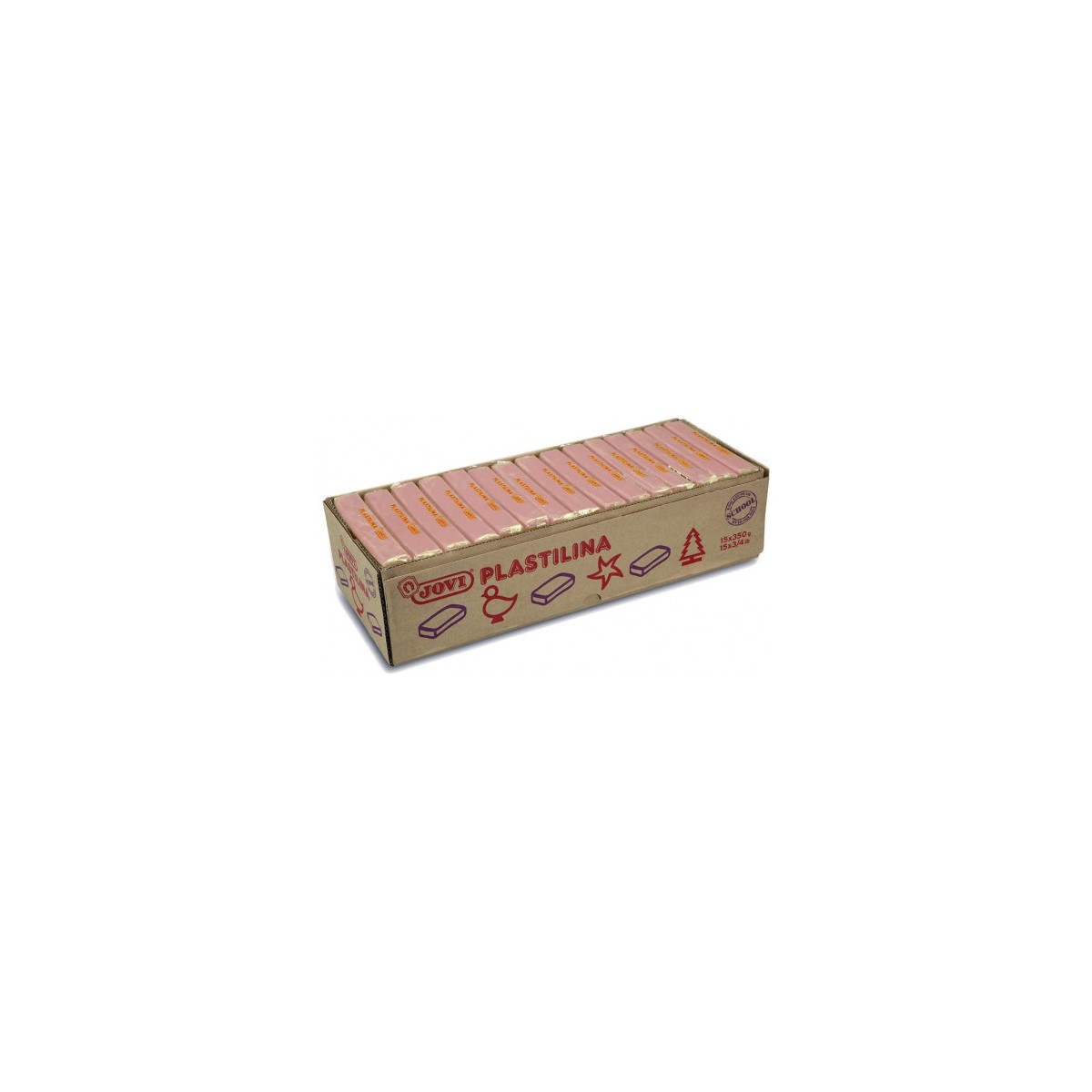 CAJA 15 PASTILLAS PLASTILINA 350 G CARNE JOVI 7208