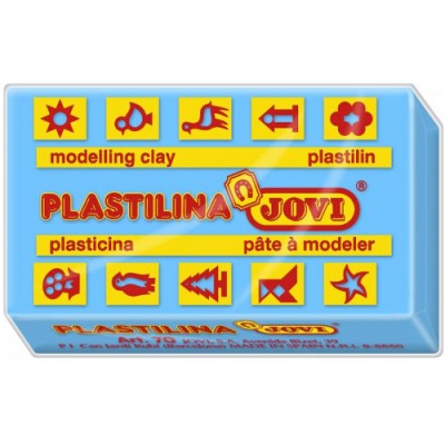 CAJA 15 PASTILLAS PLASTILINA 150 G AZUL CLARO JOVI 7112