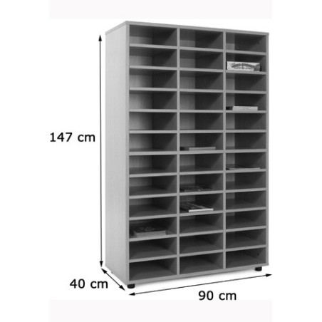 5903-MUEBLE MEDIO CASILLERO 36 CASILLAS HAYA MOBEDUC 600312HP18