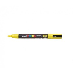 591-ROTULADOR NO PERMANENTE PC-3M PUNTA CONICA 0,9-1,3MM AMARILLO UNI-BALL 284570000