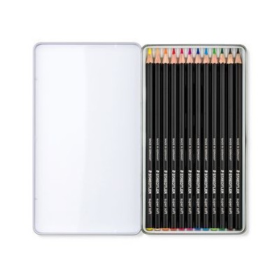 ESTUCHE DE METAL CON 12 LaPICES COLORES SURTIDOS STAEDTLER 149C M12