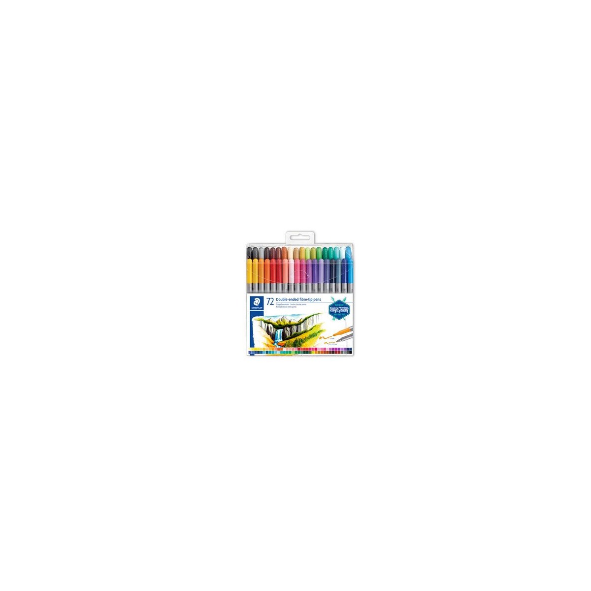 ESTUCHE DE PLaSTICO CON 72 ROTULADORES COLORES SURTIDOS STAEDTLER 3200 TB72