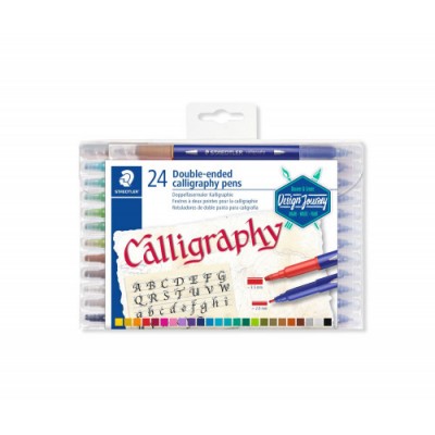 ESTUCHE DE PLaSTICO CON 24 ROTULADORES COLORES SURTIDOS STAEDTLER 3005 TB24