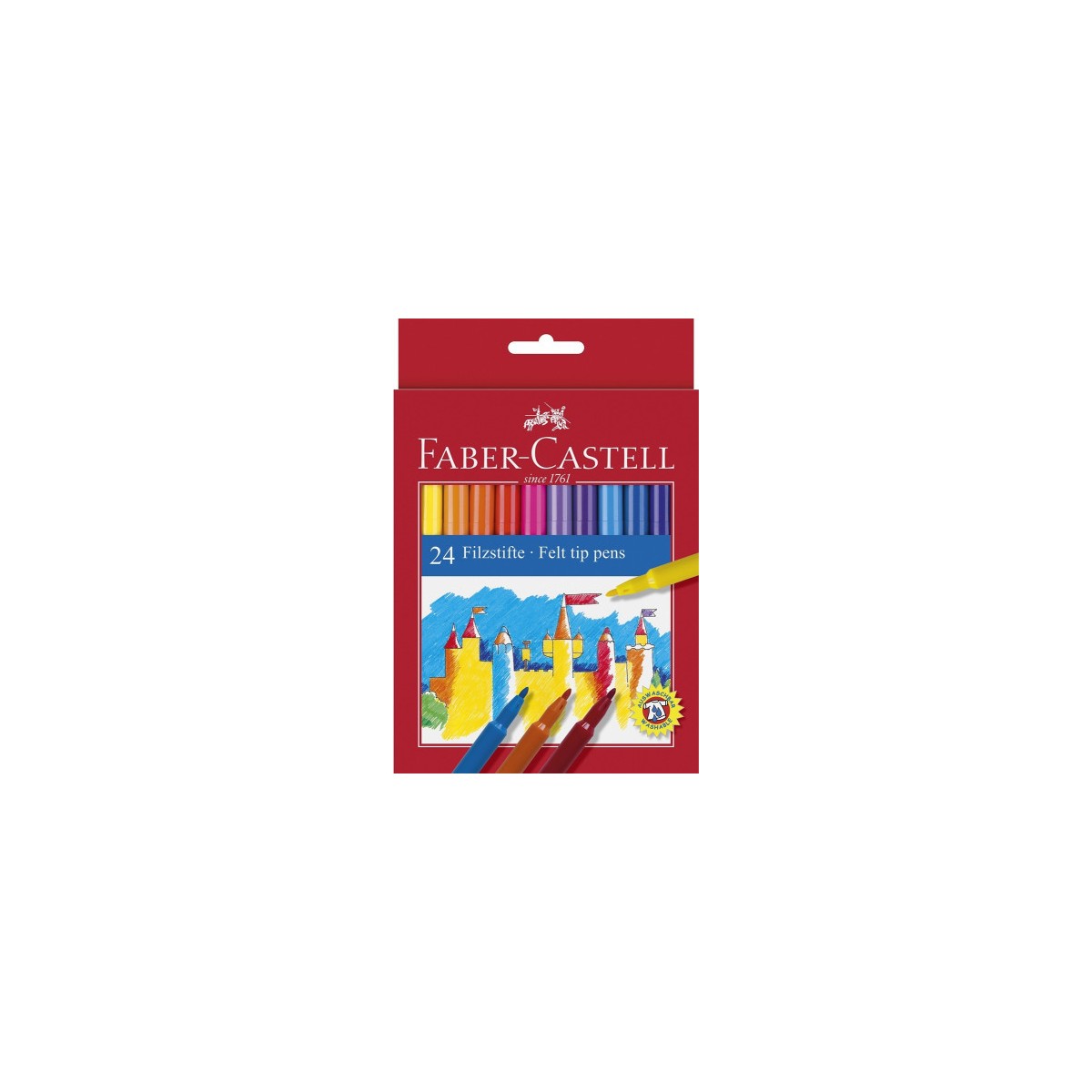 ESTUCHE CARToN 24 ROTULADORES ESCOLARES FABER CASTELL 554202