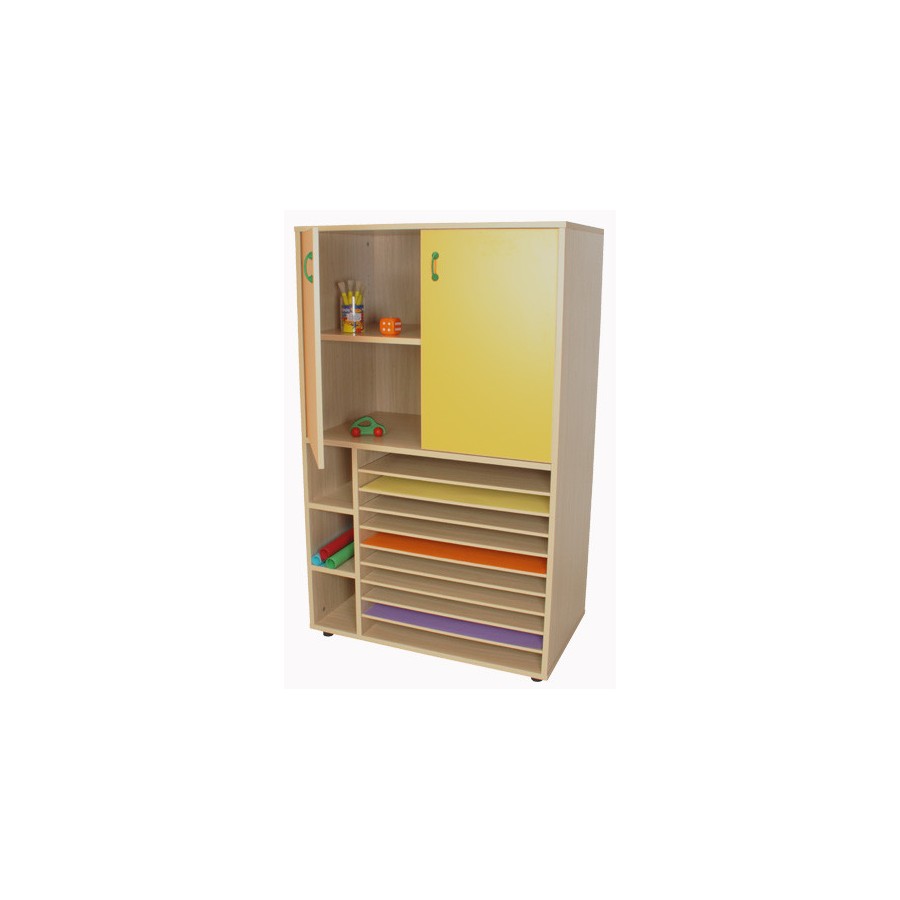 6214-MUEBLE CARTULINERO Y ARMARIO (ANCHO 90 CM) HAYA MOBEDUC 602211HPS18