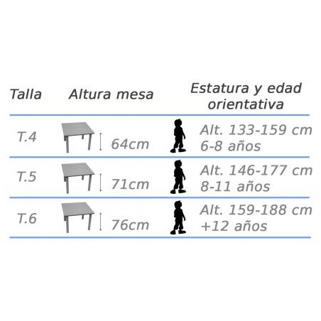 6498-MESA ABATIBLE LATERAL REGULABLE 160X80 CM HAYA MOBEDUC 500607.8B14