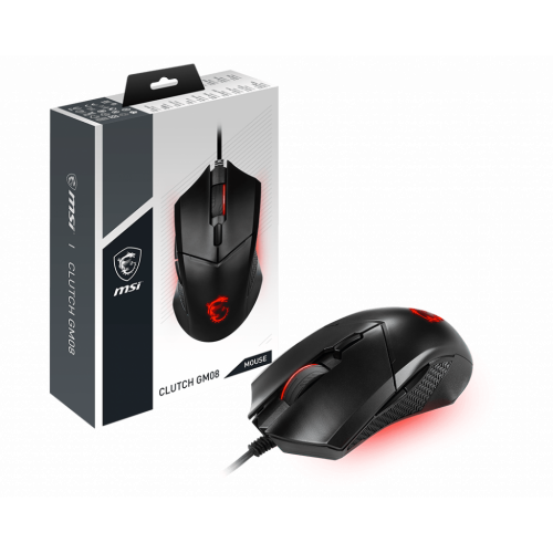 6557-MSI Clutch GM08 raton Ambidextro USB tipo A Optico 4200 DPI