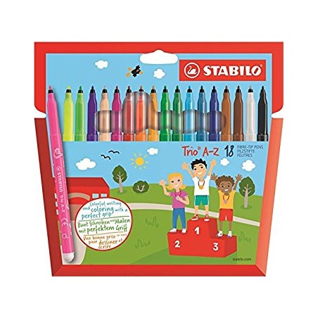 666-STABILO Trio A-Z rotulador Fino Multicolor 18 pieza(s)