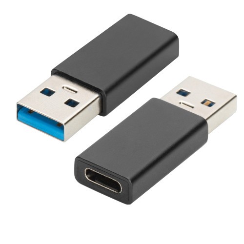6864-Ewent EW9650 cable gender changer USB Type-A USB Tipo C Negro