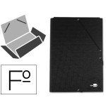 6885-CARPETA CARTON SIMIL PRESPAN 500 GR./M2. FOLIO GOMA SOLAPA NEGRO MARIOLA 1525NE