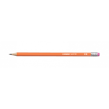 694-LAPIZ ESCOLAR HEXAGONAL MINA 2,2MM. PENCIL 160 HB CON GOMA HB NARANJA STABILO 2160/03-HB