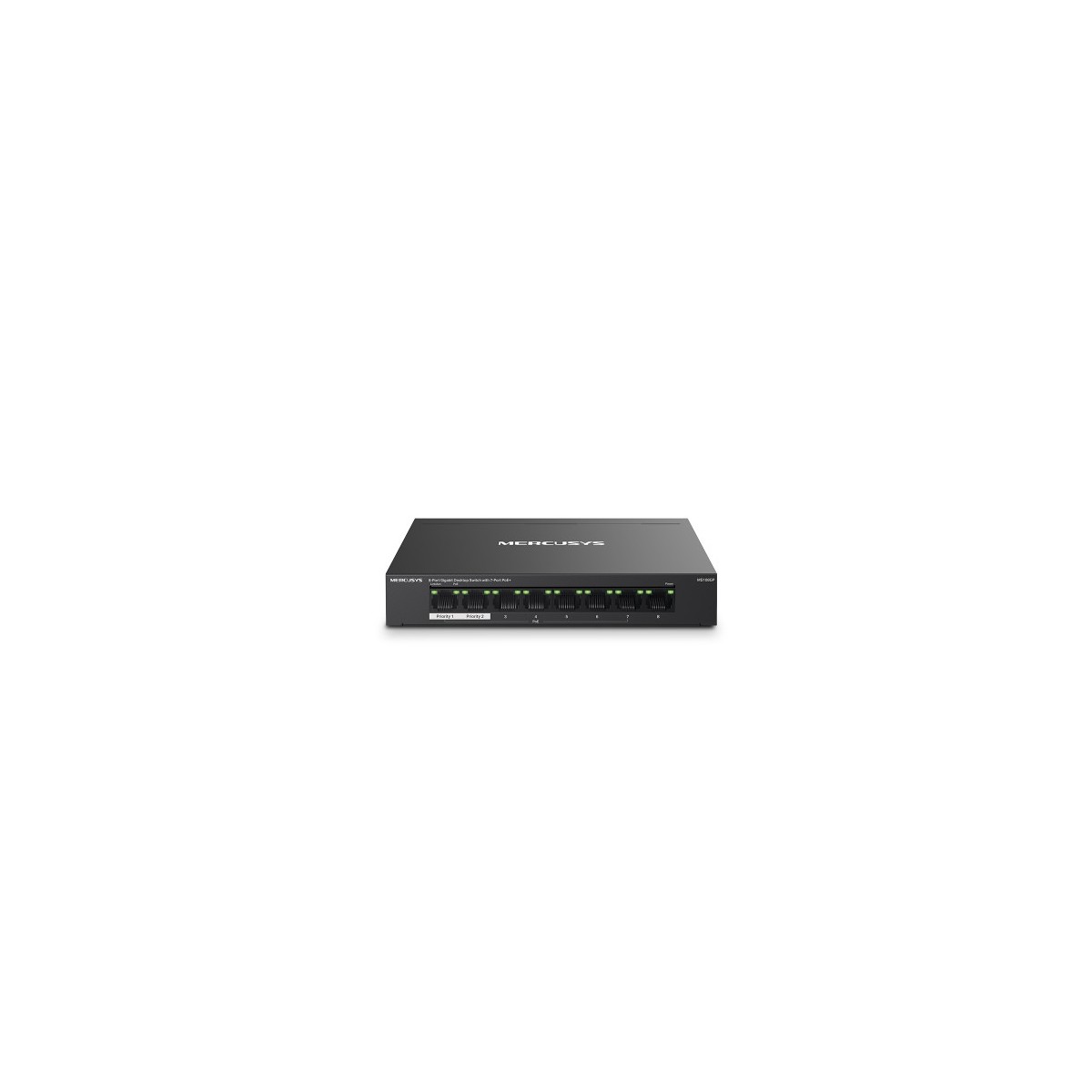 Mercusys MS108GP switch Gestionado Gigabit Ethernet 10 100 1000 Energia sobre Ethernet PoE Negro