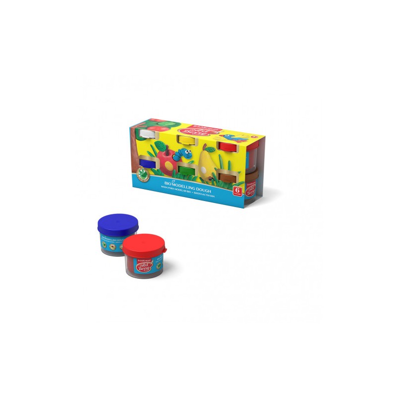 7060-SET MASA PARA MODELAR BIO CON ALOE VERA 6 COLORES POR 35G ARTBERRY 41770