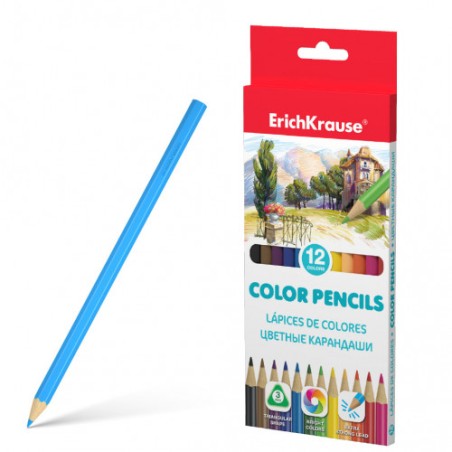 7081-CAJA LAPICES DE COLORES TRIANGULAR 12 COLORES ERICH KRAUSE 49886