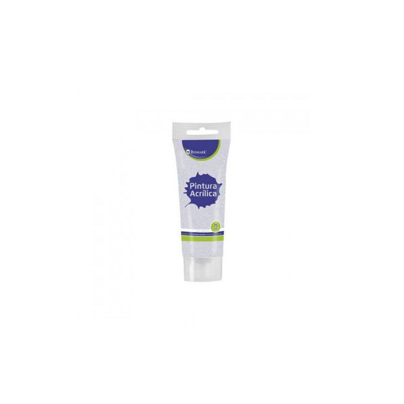 7345-BOTE PINTURA ACRILICA 75 ML PLATA CON GLITTER BISMARK 328673 7345-BOTE PINTURA ACRILICA 75 ML PLATA CON GLITTER BISMARK 328673