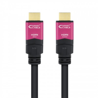 Nanocable 10153715 cable HDMI 15 m HDMI tipo A Estandar Negro Rosa