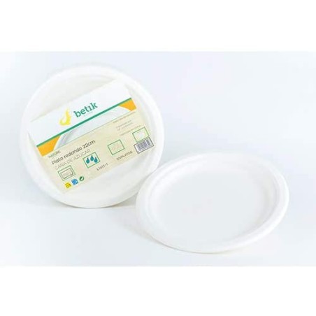 7488-PAQUETE 50 PLATOS REDONDOS CANA DE AZUCAR 22CM BETIK CU301