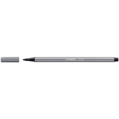 ROTULADOR PUNTA FIBRA MEDIA 1MM PEN 68 GRIS OSCURO STABILO 68 96