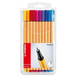 766-ESTUCHE 20 ROTULADORES PUNTA FINA 0,4MM. POINT 88 COLORES SURTIDOS STABILO 8820