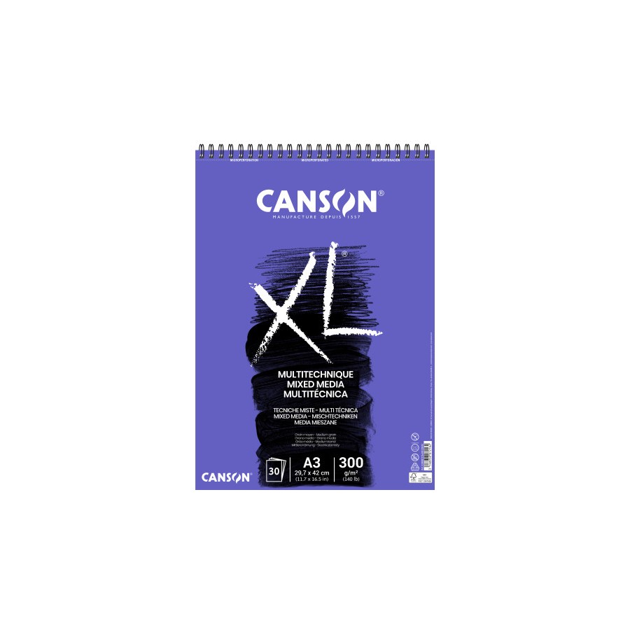 7741-Canson XL Mix Media Bloc de hojas de papel para bellas artes 30 hojas 7741-Canson XL Mix Media Bloc de hojas de papel para bellas artes 30 hojas