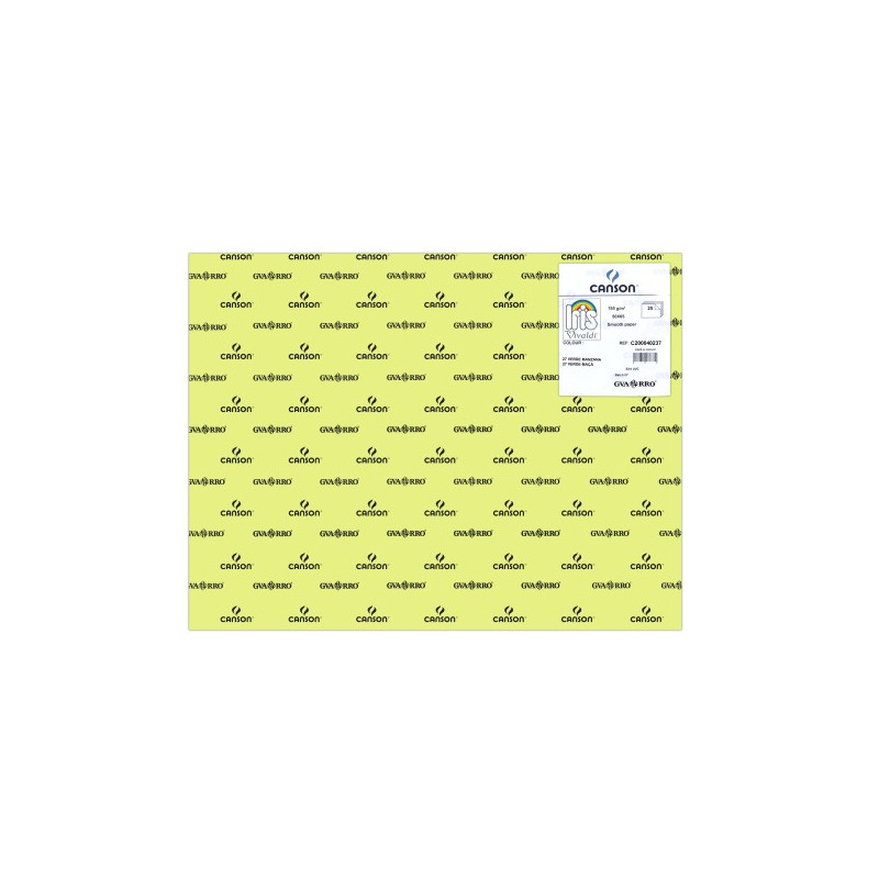 7757-PACK 25 HOJAS CARTULINA IRIS 50X65 185G VERDE MANZANA CANSON C200040237