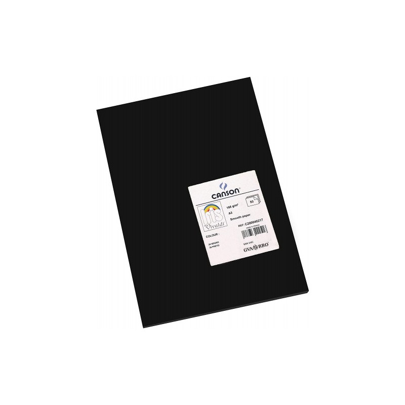 7766-PACK 50 HOJAS CARTULINA IRIS A3 185G NEGRO CANSON C200040217 7766-PACK 50 HOJAS CARTULINA IRIS A3 185G NEGRO CANSON C200040217