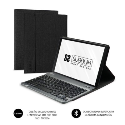 SUBBLIM Funda con Teclado KeyTab Pro BT Lenovo Tab M10 FHD Plus de 103 TB X606