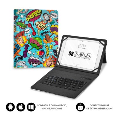 SUBBLIM Funda con Teclado Keytab Pro BT Trendy Comic