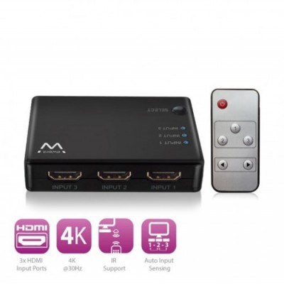 Ewent EW3730 interruptor de video HDMI