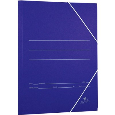 CARPETA CARTON AZUL 500 GR M2 FOLIO GOMA SENCILLA MARIOLA 1080