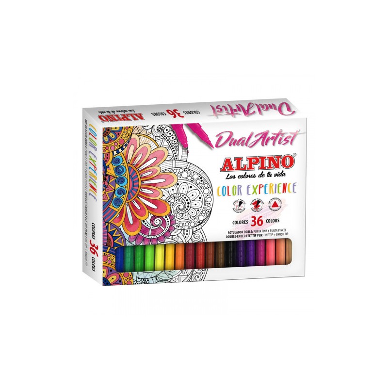 7980-ESTUCHE 36 ROTULADORES PARA MANDALAS CON PUNTA PINCEL ALPINO AR000176