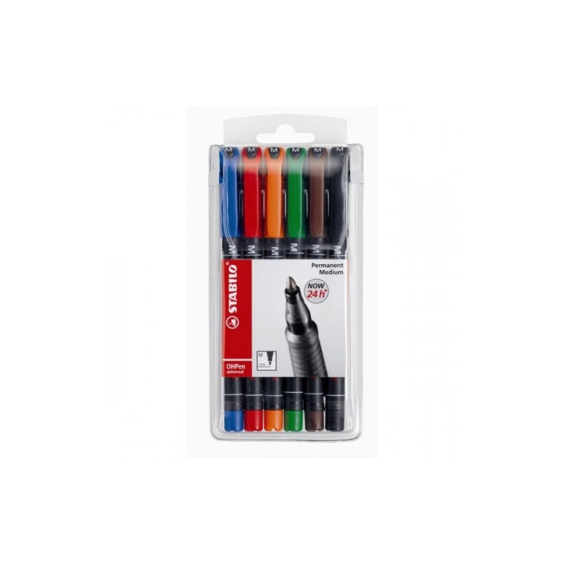 801-ESTUCHE 6 MARCADORES PERMANENTE P.MEDIA SURTIDO OHPEN UNIVERSAL 1MM. STABILO 843/6 801-ESTUCHE 6 MARCADORES PERMANENTE P.MEDIA SURTIDO OHPEN UNIVERSAL 1MM. STABILO 843/6