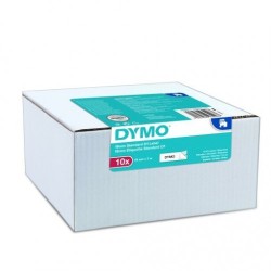 8021-MULTIPACK 10 CINTAS DYMO D1 12MMX7M NEGRO/BLANCO DYMO 2093097