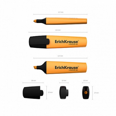 FLUORESCENTE VISIOLINE V 12 COLOR NARANJA ERICH KRAUSE 32499