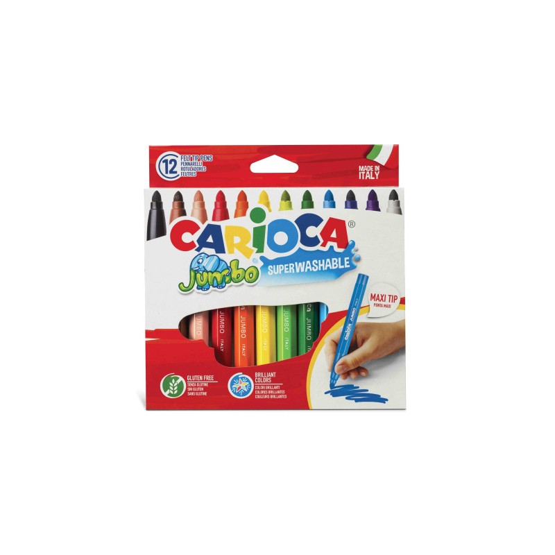 8128-CAJA 12 ROTULADORES JUMBO COLORES SURTIDOS CARIOCA 40569 8128-CAJA 12 ROTULADORES JUMBO COLORES SURTIDOS CARIOCA 40569