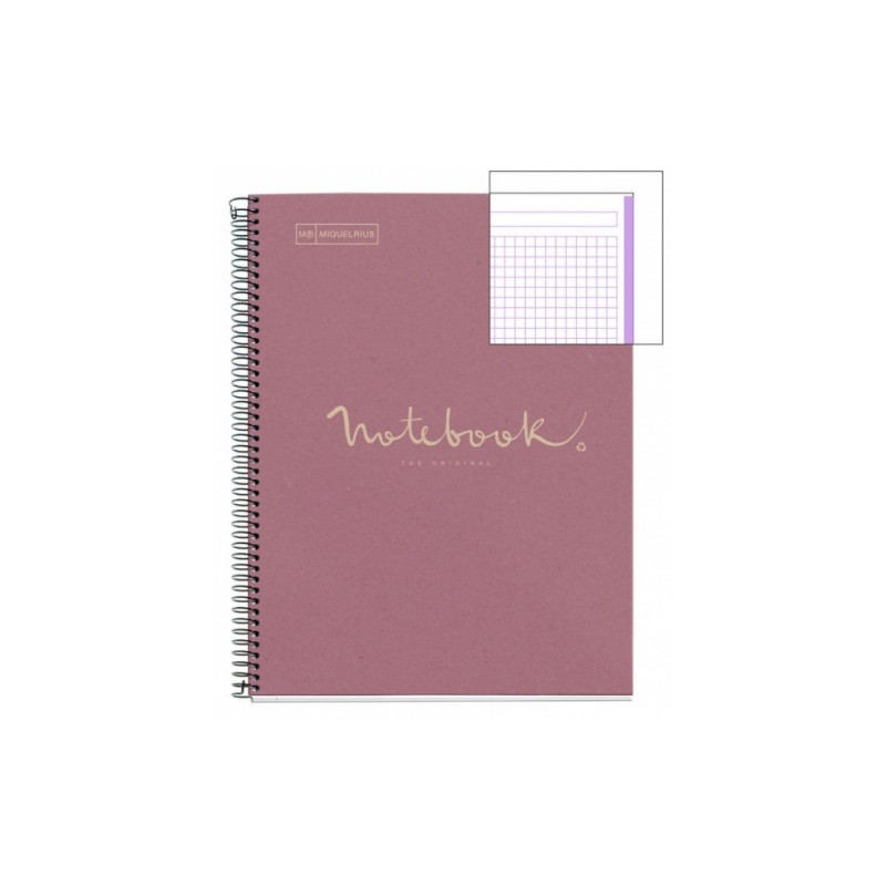 8185-CUADERNO 100% RECICLADO NB-1 A4 80HOJAS ECOLAVANDA EMOTIONS MIQUELRIUS 6090