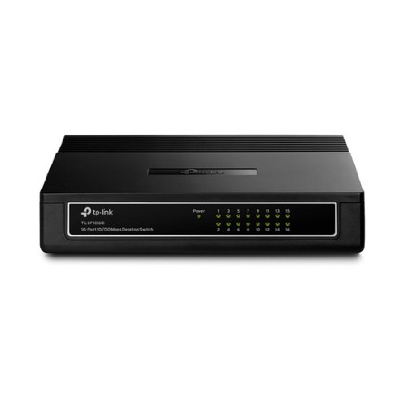 82-SWITCH FAST ETHERNET TP-LINK CON 16 PUERTOS DE ESCRITORIO Y PARA MONTAJE EN RACK