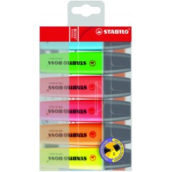 822-ESTUCHE 6 MARCADORES FLUORESCENTES BOSS TRAZO 2/5MM. SURTIDOS STABILO 70/6