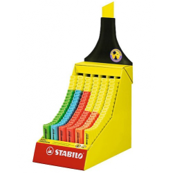 826-EXPOSITOR DE CARTON CON FORMA STABILO BOSS 120 UNIDADES SURTIDAS 6 COLORES TRAZO 2/5MM. STABILO 70/120-2