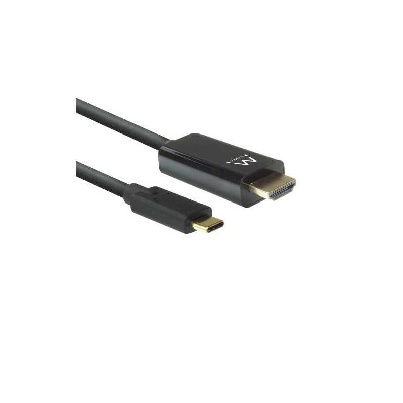 8520-Ewent EW9824 adaptador de cable de video 2 m USB Tipo C HDMI tipo A (Estandar) Negro