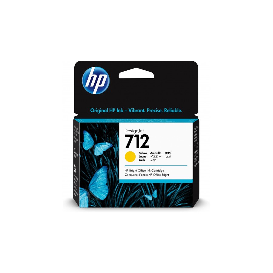 8562-HP7122 CARTUCHO GRAN FORMATO TINTA HP 712 AMARILLO (3ED69A)