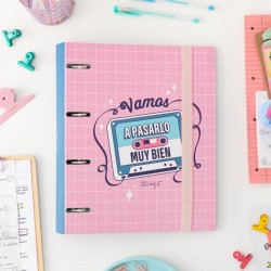 8634-CARPETA CON ANILLAS - VAMOS A PASARLO MUY BIEN MR WONDERFUL