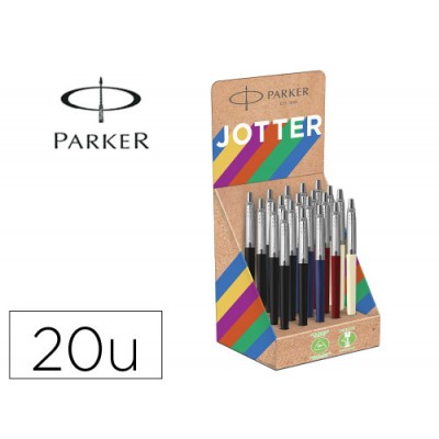 EXPOSITOR 20 UDS JOTTER ORIGINALS RECICLADOS COLORES CLaSICOS PARKER 2190110