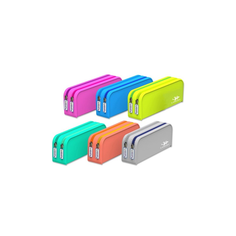 8659-Lagart Portatodo Silicona Rectangular Doble Cremallera 8659-Lagart Portatodo Silicona Rectangular Doble Cremallera