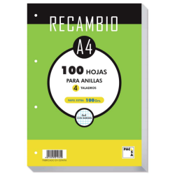 8678-Pacsa Recambio A4 100 Hojas