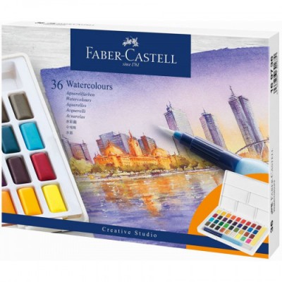 ESTUCHE CON 36 ACUARELAS CREATIVE STUDIO FABER CASTELL 169736