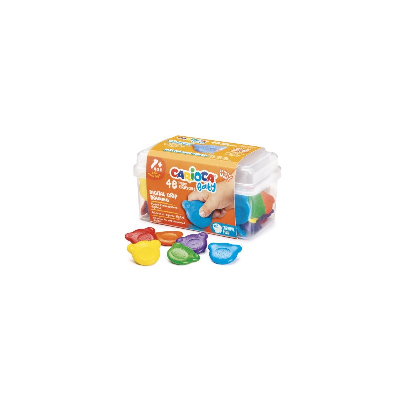 8958-Carioca Teddy Crayons BABY - 48 Uds
