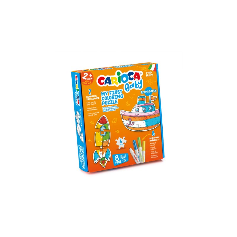 8966-Carioca Puzle para Colorear Transports BABY